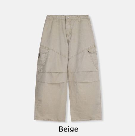 Poneer Cation Parachute Diagonal Cargo Pants