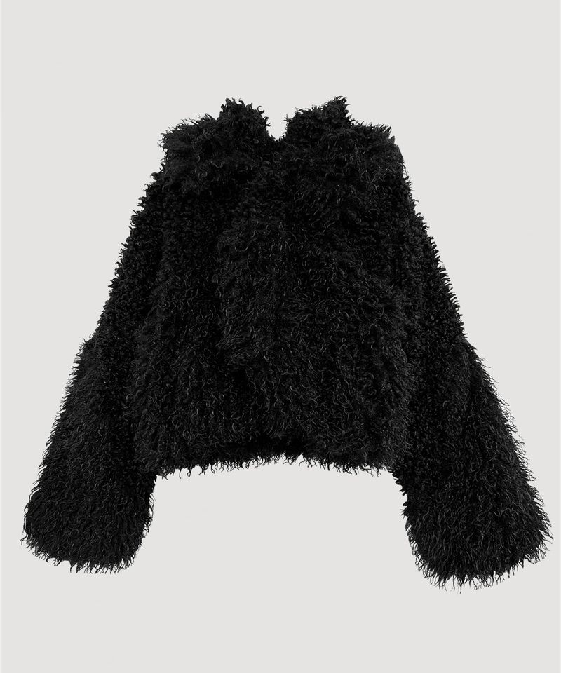 ECO FUR ASYMMETRIC JACKET