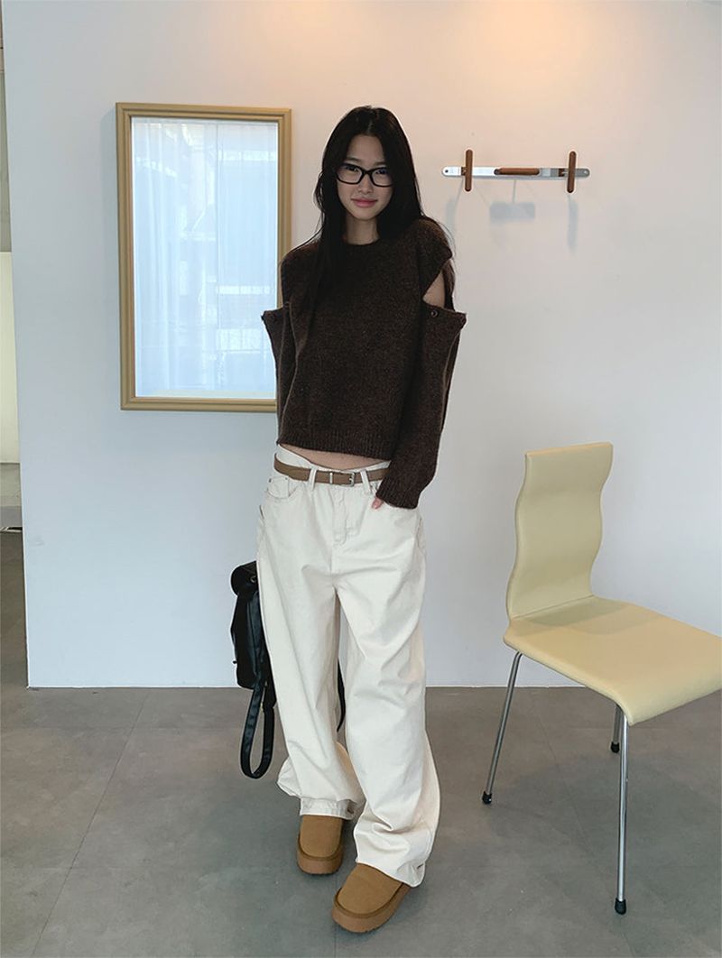KATE OPENED BUTTON KNIT (2C)