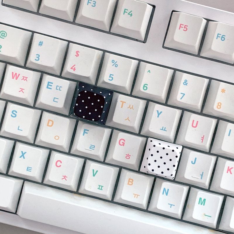 [withsome made] Pastel Dot LED Keycap Keyring (1 Key)
