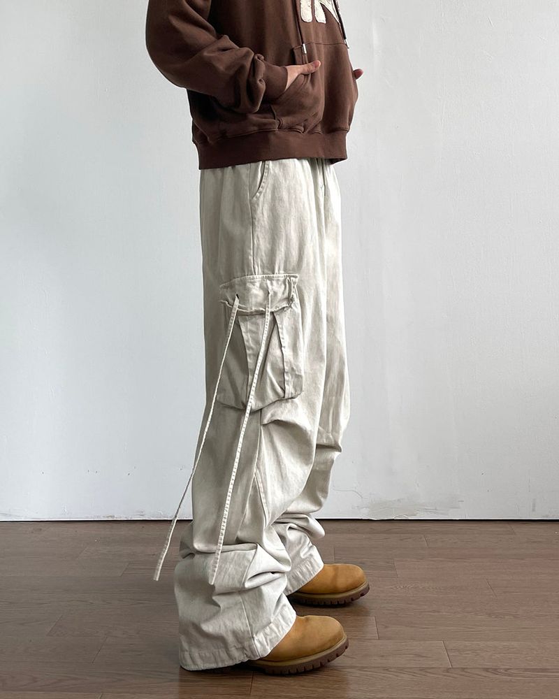 Rope Washing Cargo Pants