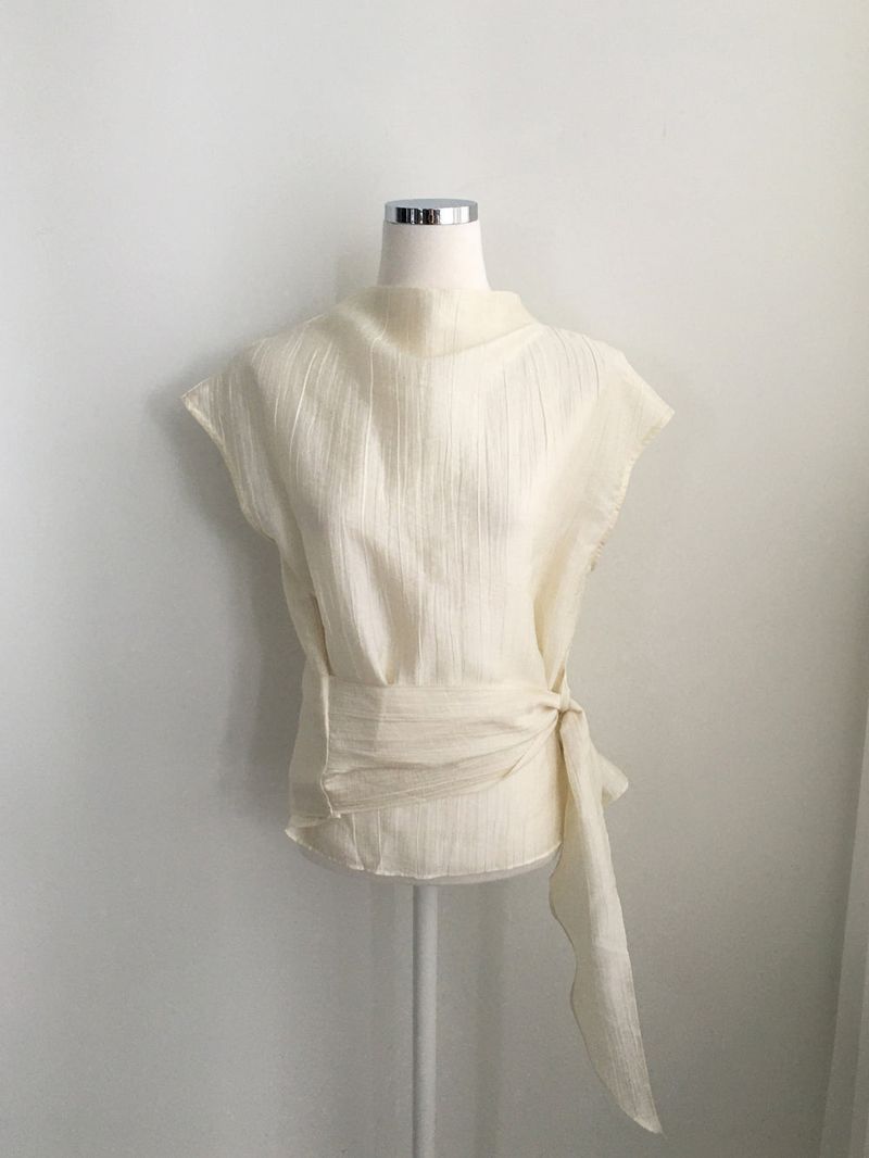 Moss wrap blouse
