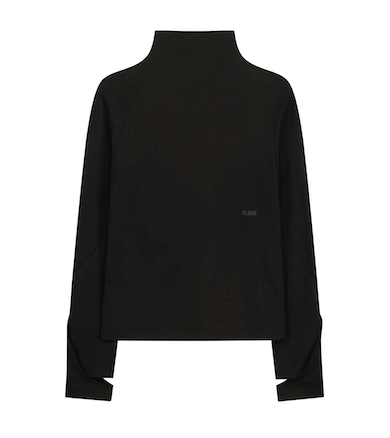 Mock Neck Tee / Black