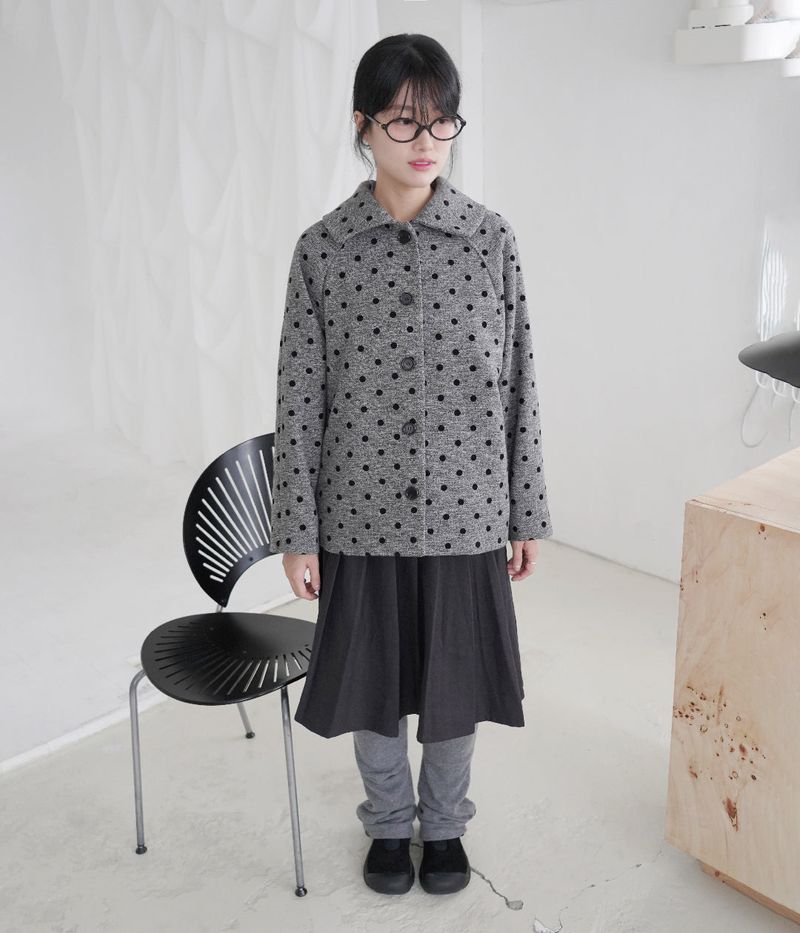 shop.fiebre（ショップ フィエブレ）の「[fiebre] ドットウールショートコート（ジャケット/アウター）」