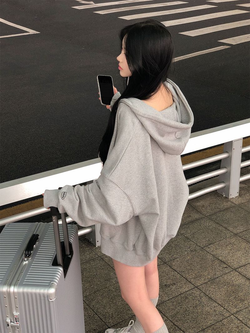 [BELLIDE MADE] Spring ver, two-way overfit zip-up hoodie