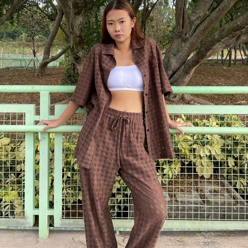 BROWN KNIT PANTS
