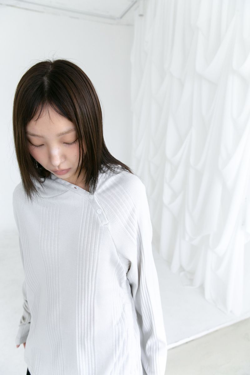 oblique button hood top(3colors)