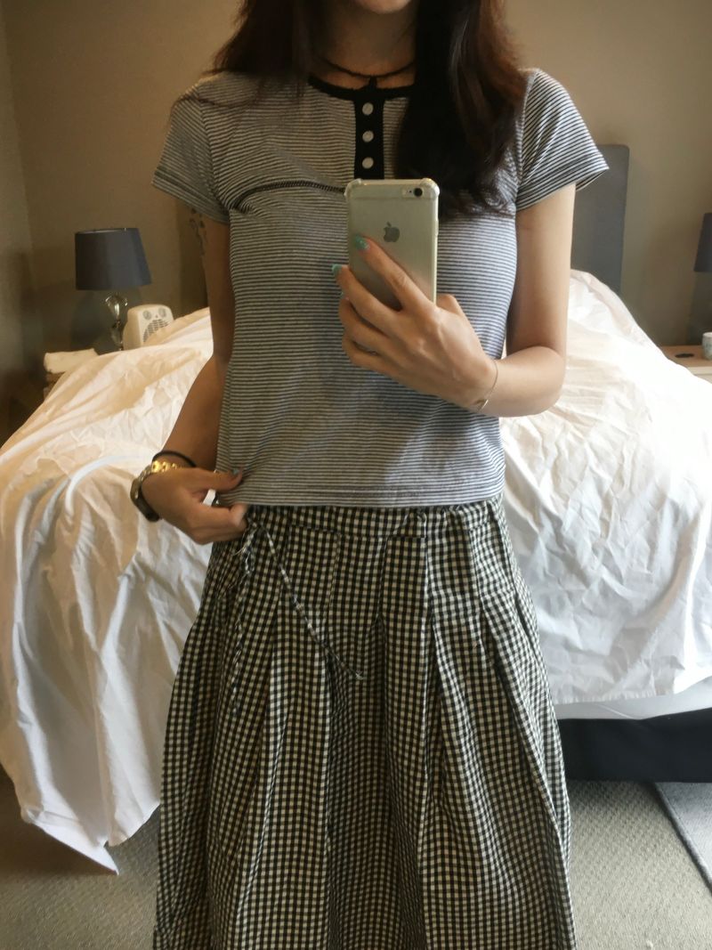Picnic Half Button T-Shirt (4c)