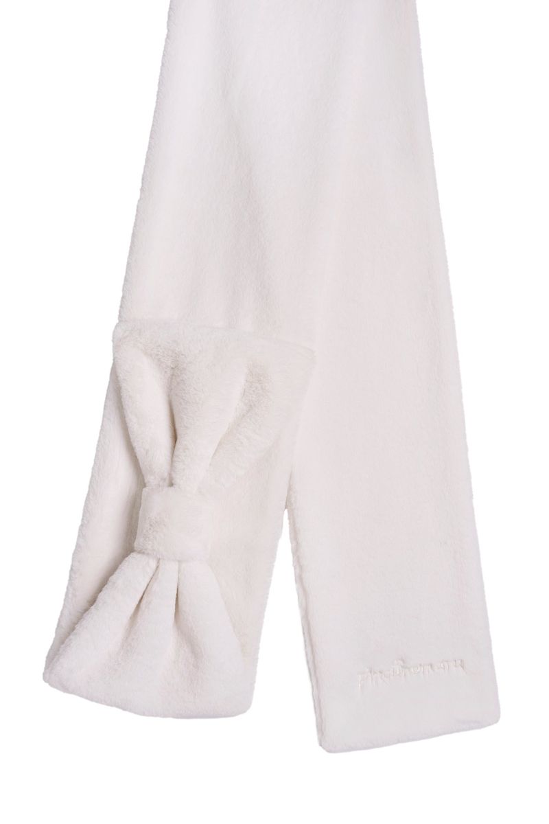 Ribbon Muffler_Fur ivory
