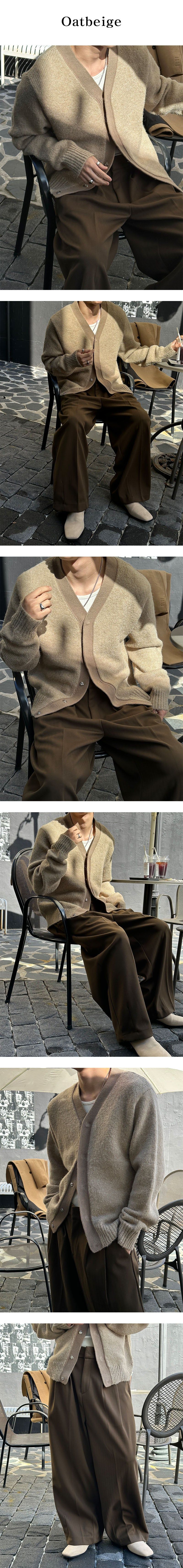 [F/W] Minimal line wool cardigan(3color)
