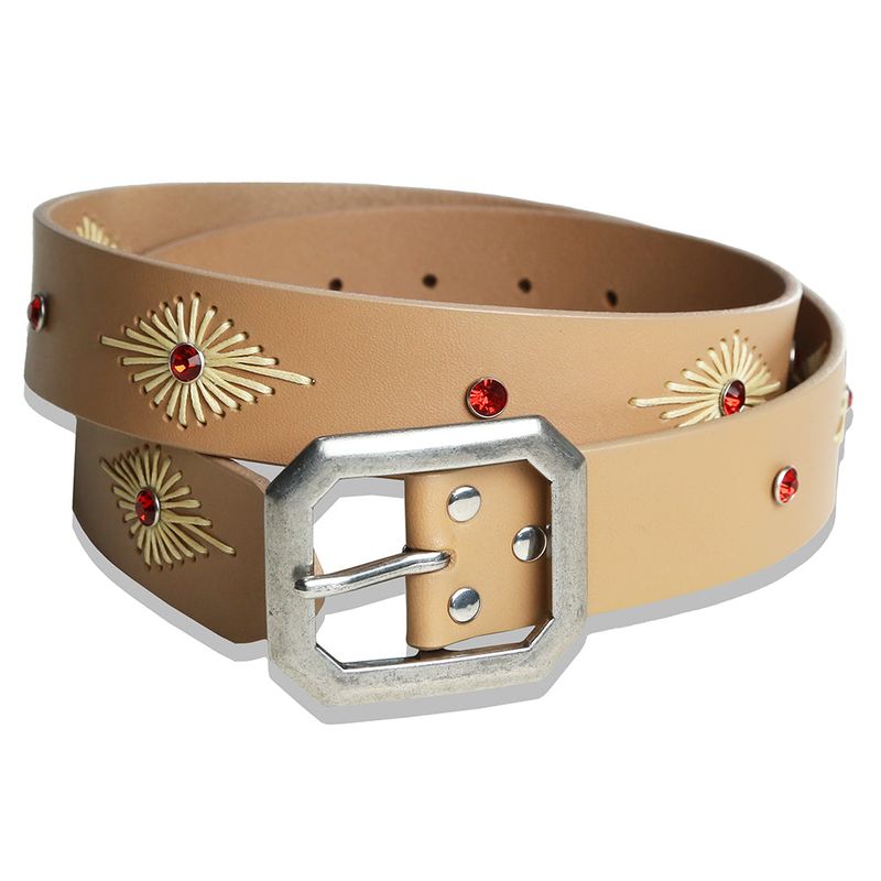 KND（ケイエンド）の「crystal stud & wax thread leather belt beige（Fashion Accessories）」