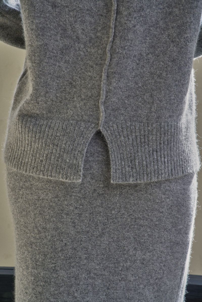 WOOL H SKIRT_GRAY