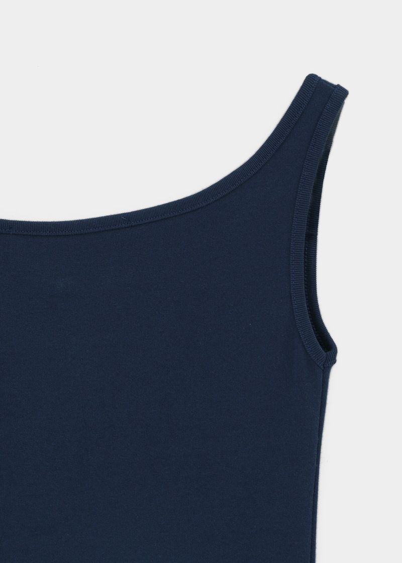 [B-BASIC] Tension Standard Square Henley Neck Sleeveless Top (2 SIZE)
