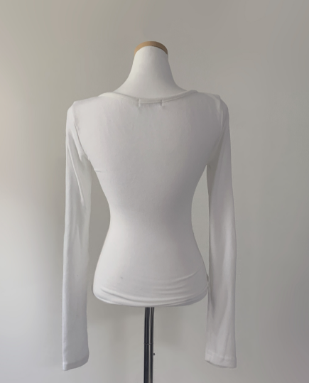 Lips shirring hook top (white)