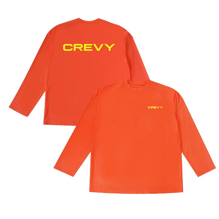 CREVY(クレビー)の「logo overfit rash long sleeve T-shirt (orange)(Tops)」