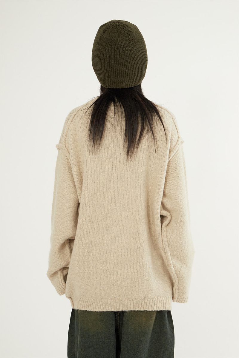 Texture wool round knit