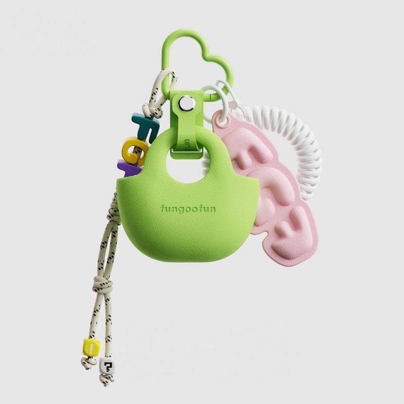 5colors Mini EVA Earphone Bucket Bag Charm Keyring