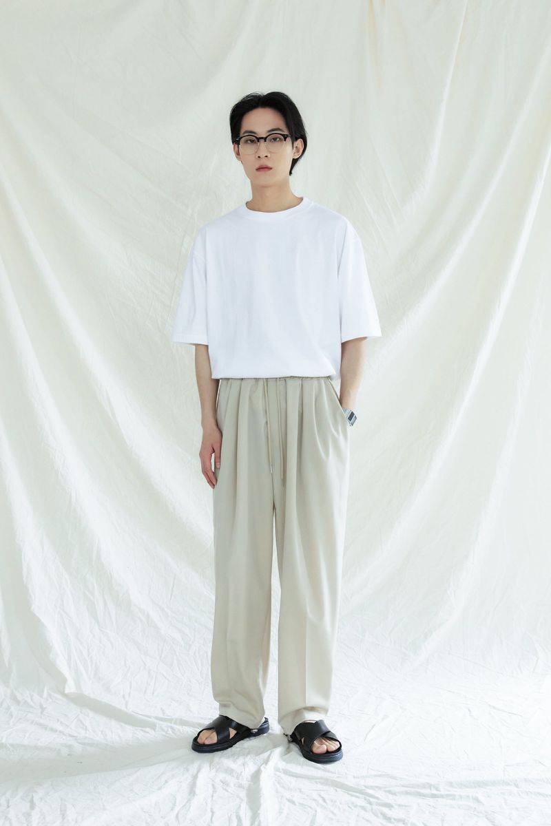 PRK 2TUCK BALLOON FIT 2WAY PANTS BEIGE