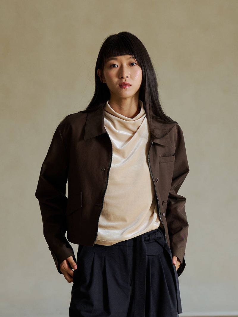 LETOILE（レトワール）の「DARK BROWN SHORT FRENCH JACKET（Jackets/Outerwear）」
