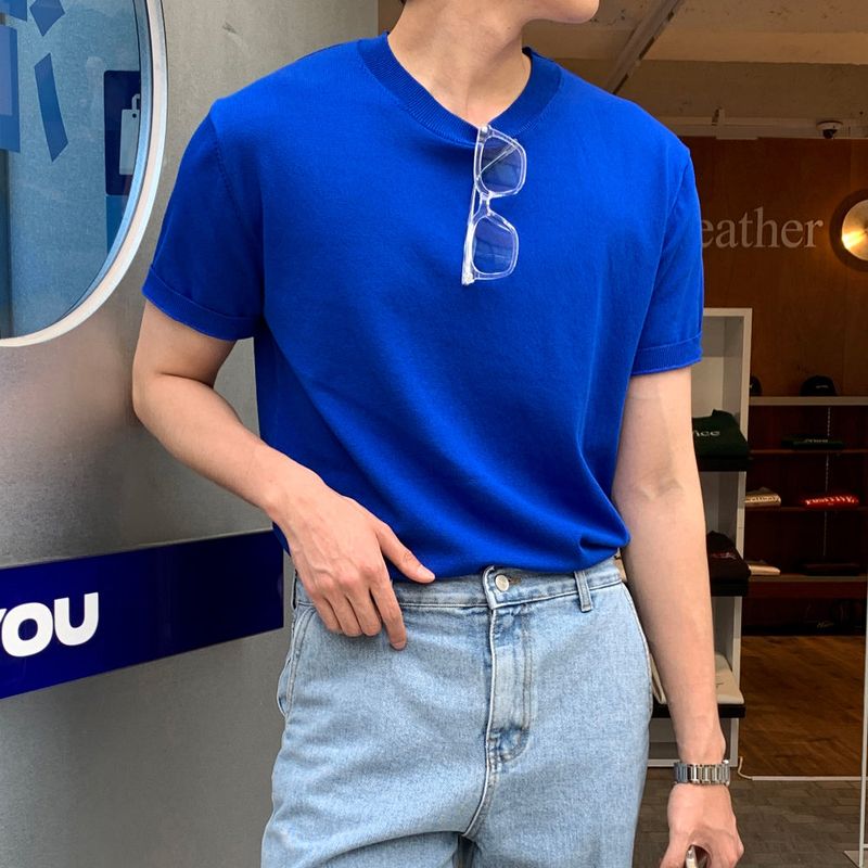 lemenne（ルメンヌ）の「LMN Saint Cool Linen Round Short-Sleeved Knitwear (14 colors)（Tops）」
