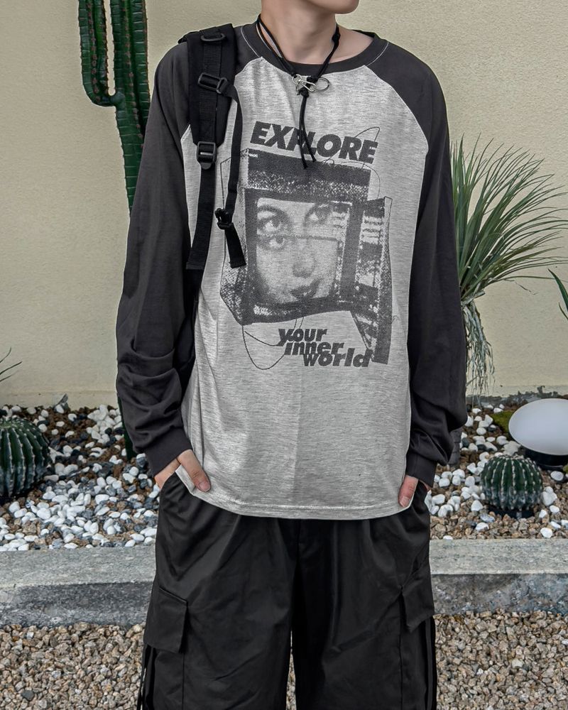 EX Raglan Long Sleeve T-shirt