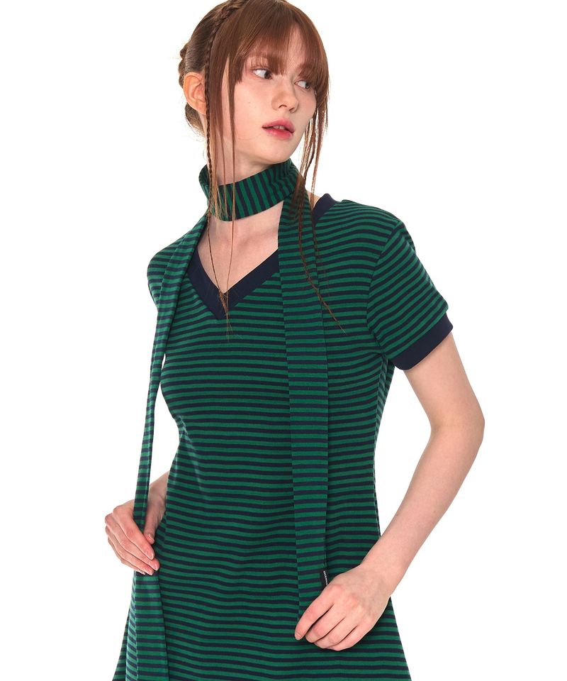 ZIZEMUSEUM(ジゼミュージアム)の「STRIPE MUFFLER (GREEN)(Fashion Accessories)」