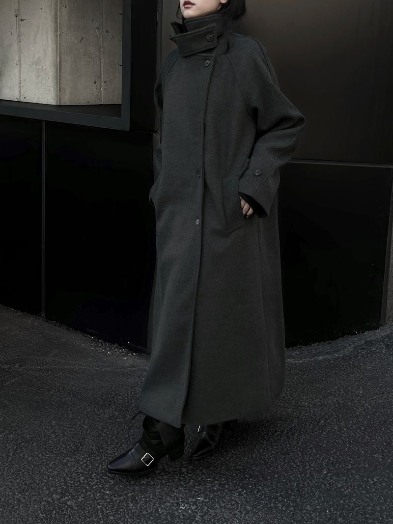 city high neck long coat (2color)
