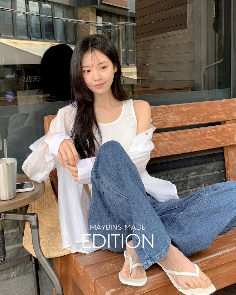 [MADE] Tencel shirt & sleeveless set