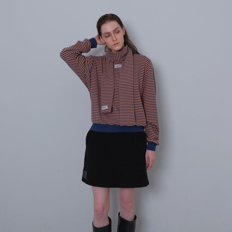 Orange/Navy Stripe Fleece MTM