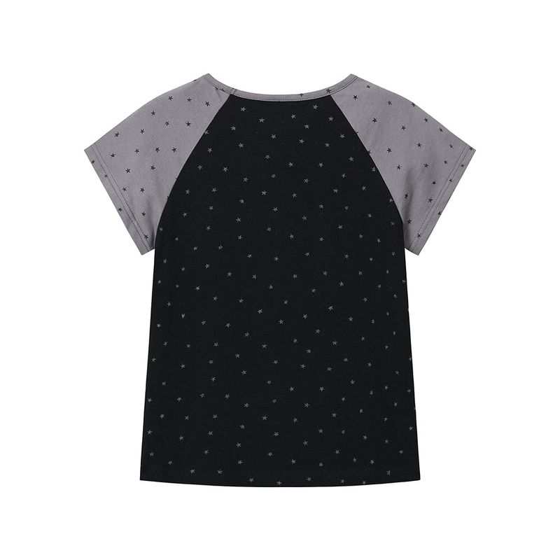 Melody Star Raglan T-shirt - BLACK