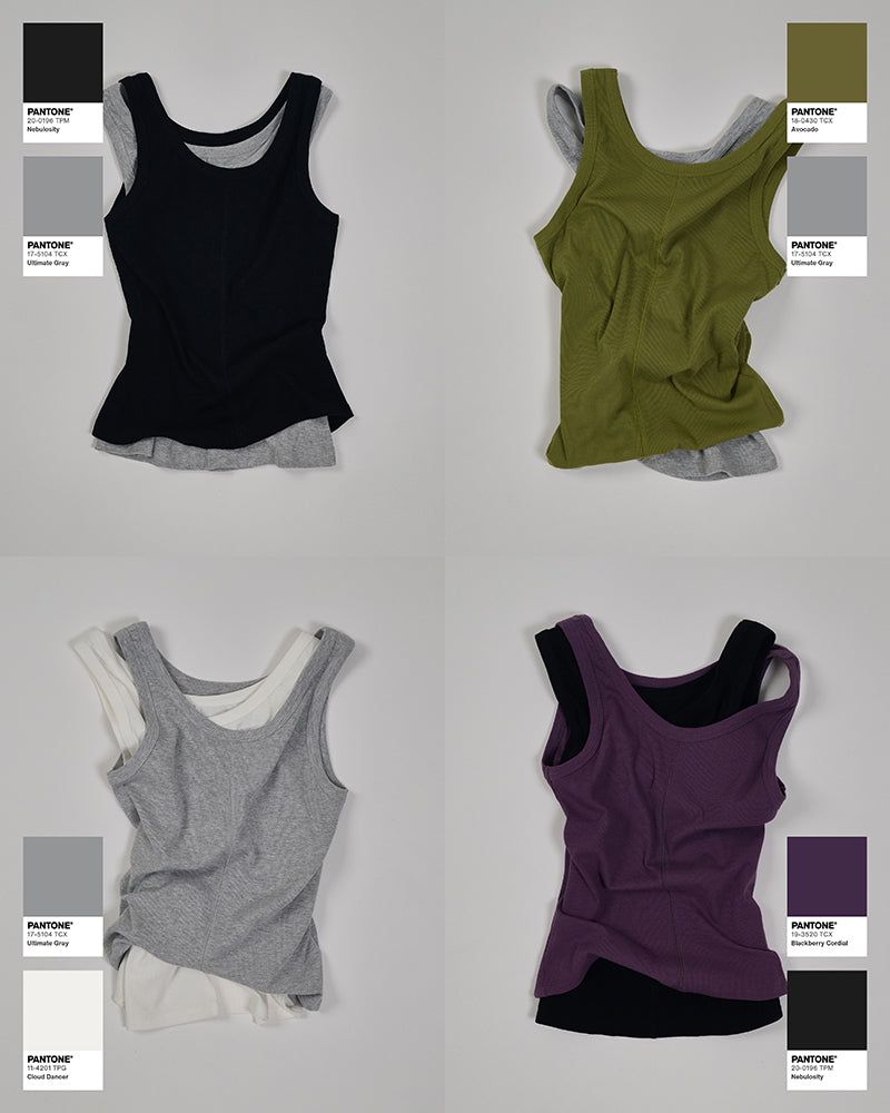 [ORIGINAL] Petit Cutout Ribbed Sleeveless