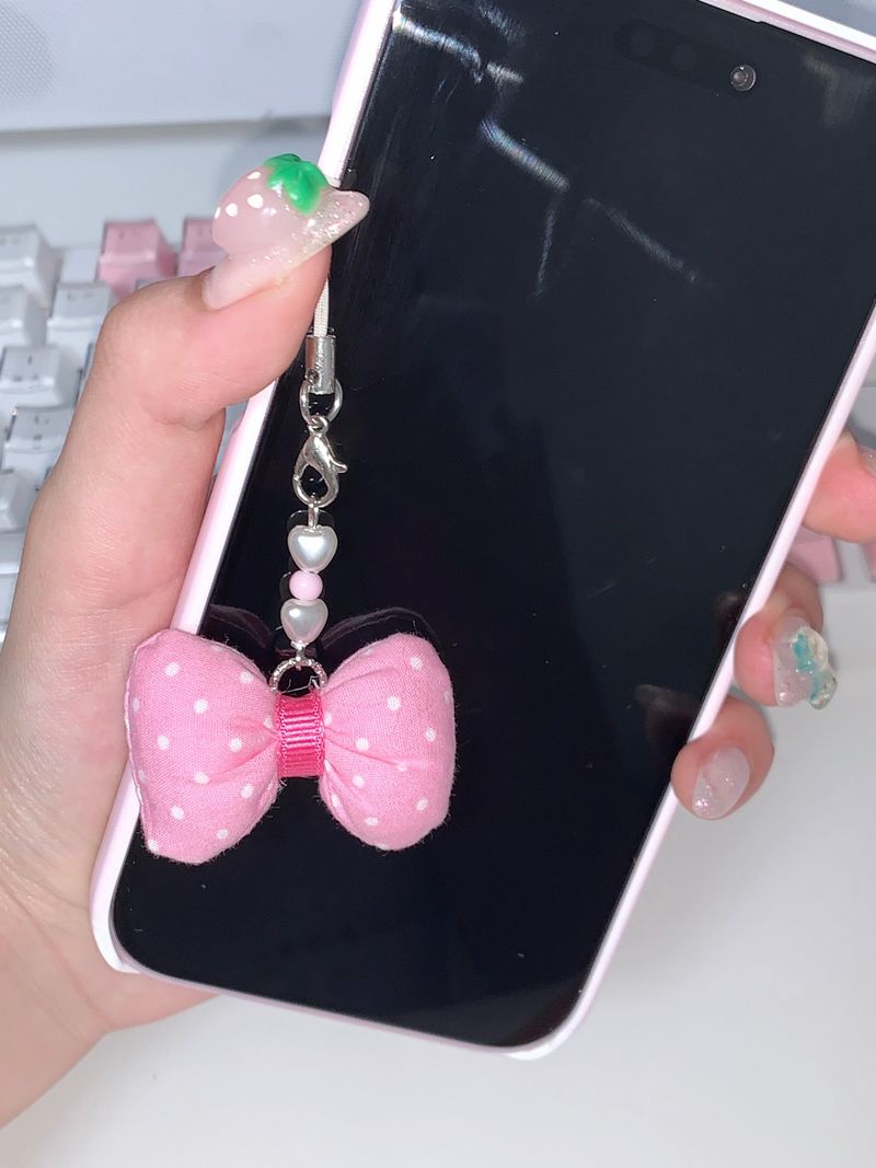 ribbon pop keychain/phone charm