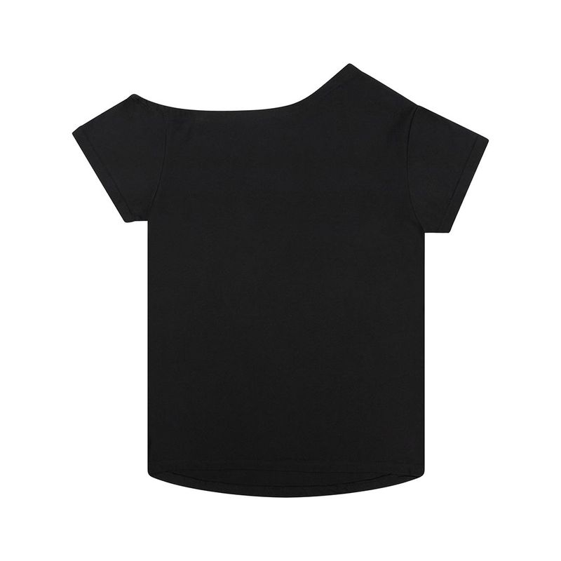 (DUC) GA One-Shoulder T-Shirt Black