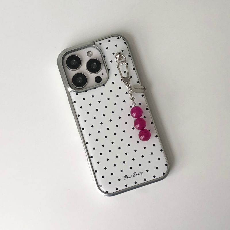 dot silver bumper case [white]