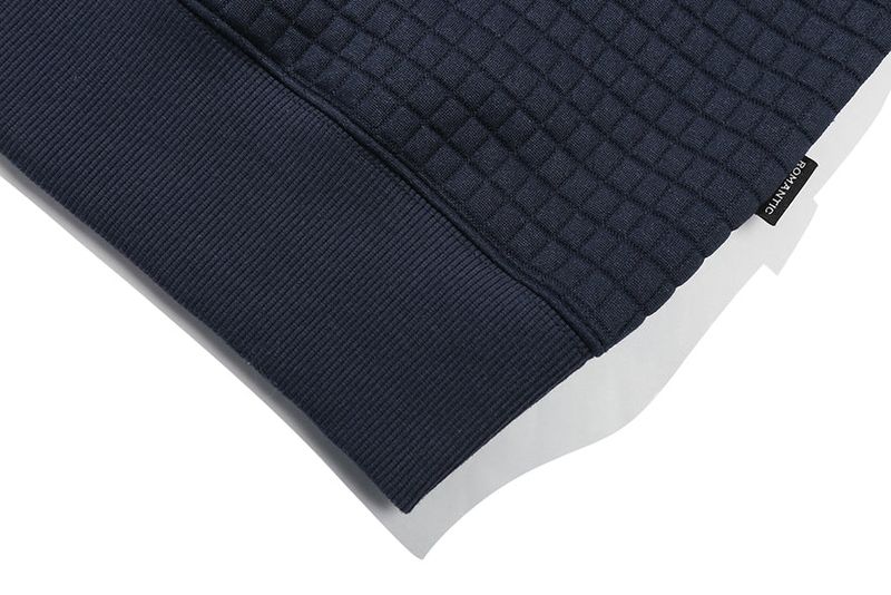 WAFFLE EMBOSS TURTLENECK_NAVY