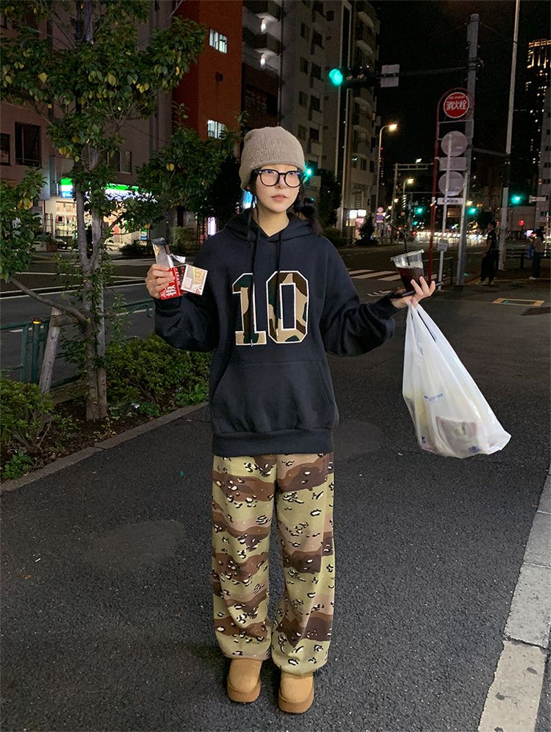 CAMO FLEECE PATCH HOOD (4C)