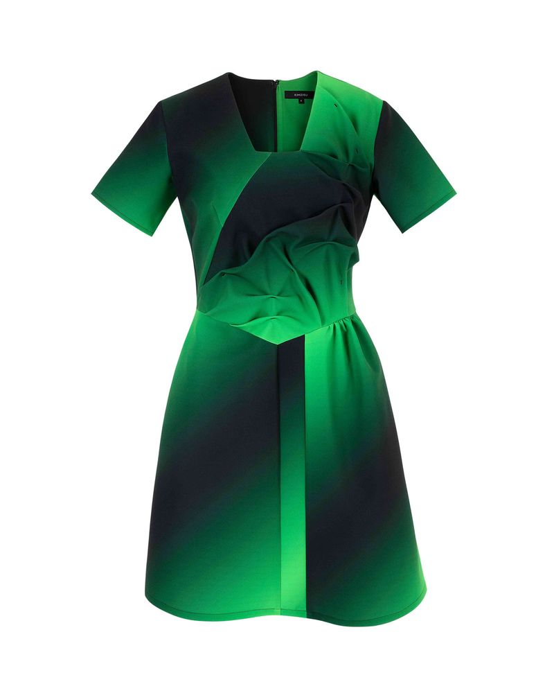 DOZI - Gradient Dress _ Green