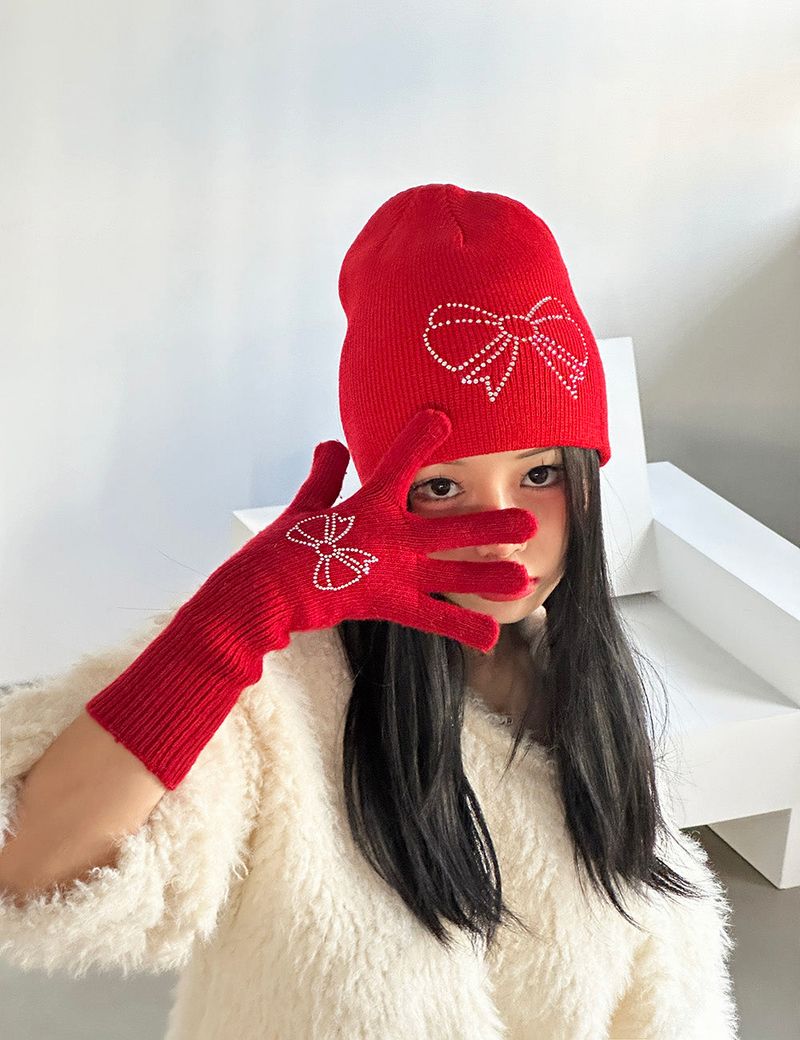 Delight-J（ディライトジェイ）の「Jewelry ribbon red beanie（Hats）」