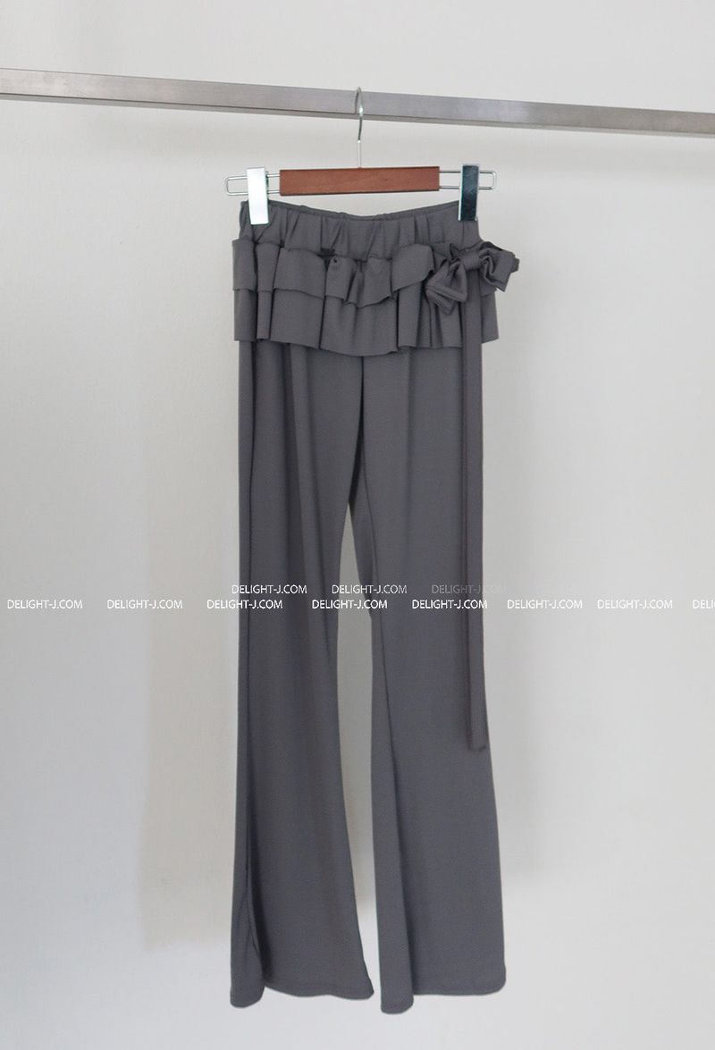 cancan frill layered bootcut pants