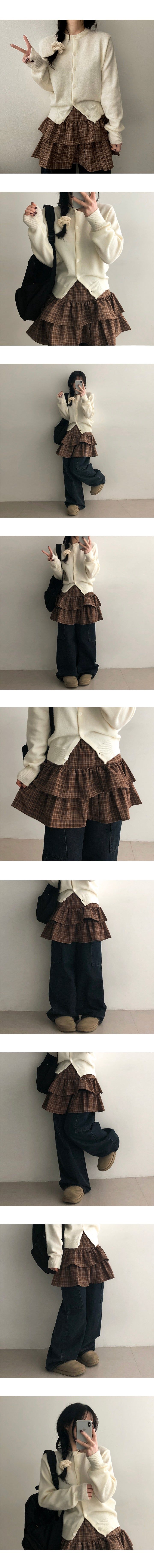 Jewel round knit cardigan