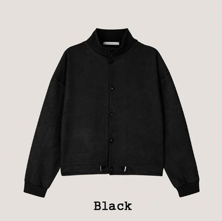 Kanji High-Neck Crop Cardigan