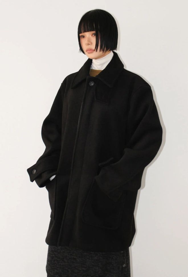 CASHMERE BLEND HALF COAT