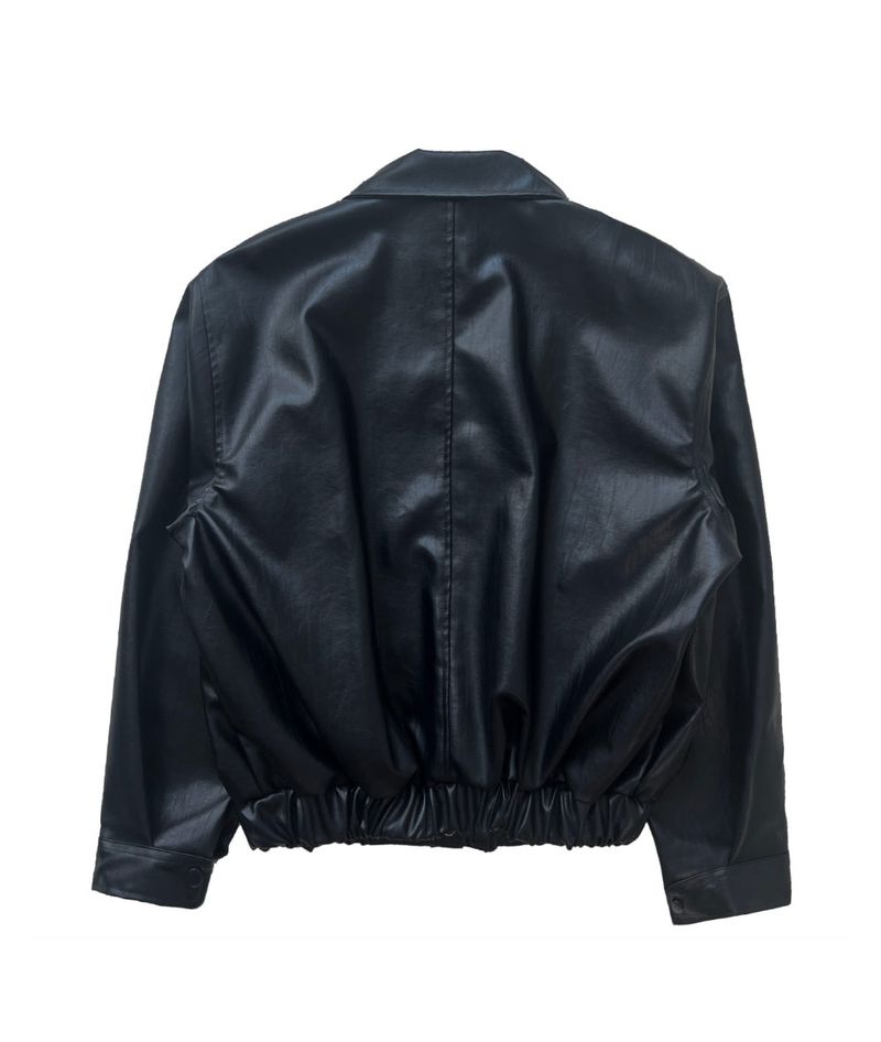 Old box leather bike overfit leather jacket (2 colors)