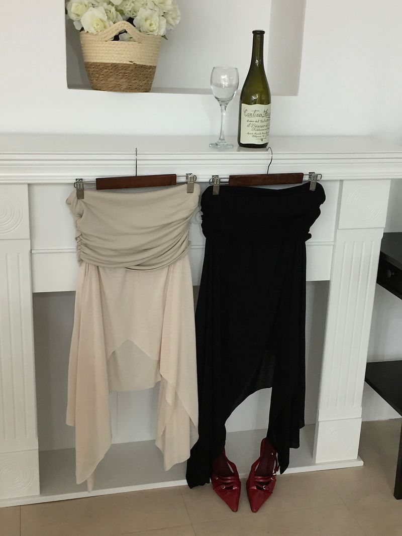 Angel Drape Unbal Long Skirt