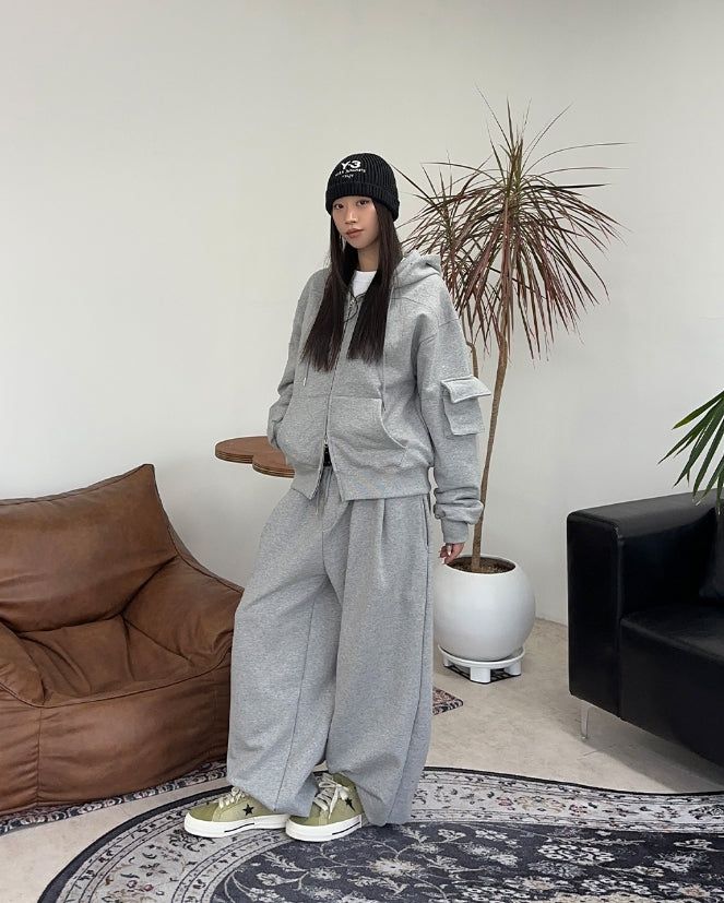 Perus Pocket Crop Hood Zip-Up