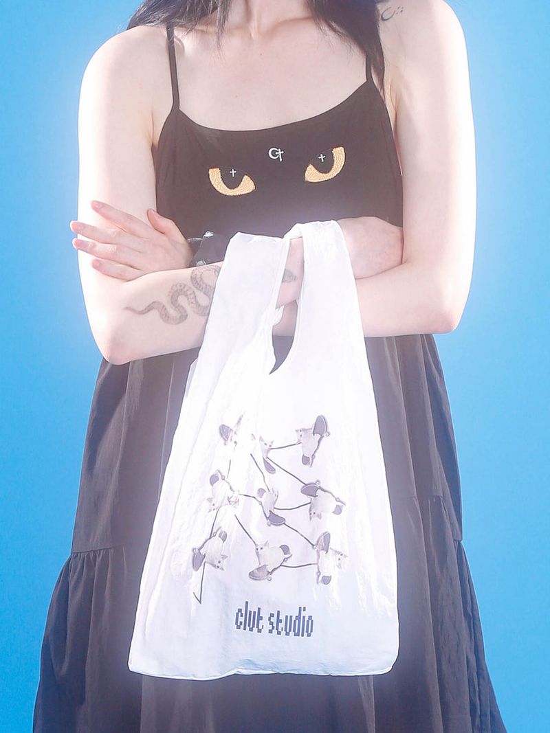 0 8 skateboard cat eco bag
