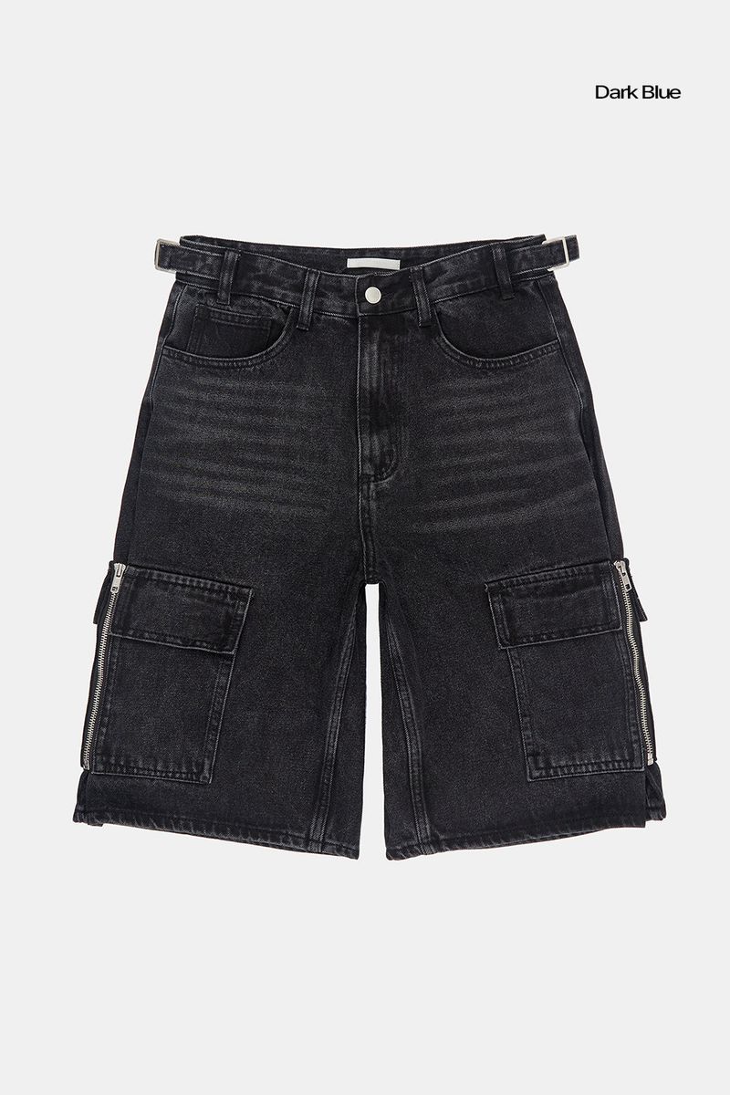 Code cargo bermuda denim pants