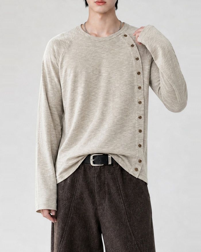KIXI（キッシー）の「(UNISEX)フル ボタン ロングスリーブ（トップス）」