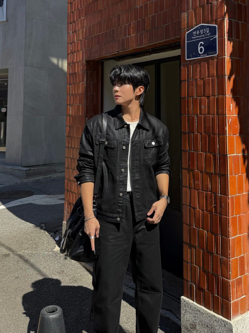 Coating Denim trucker dart pants