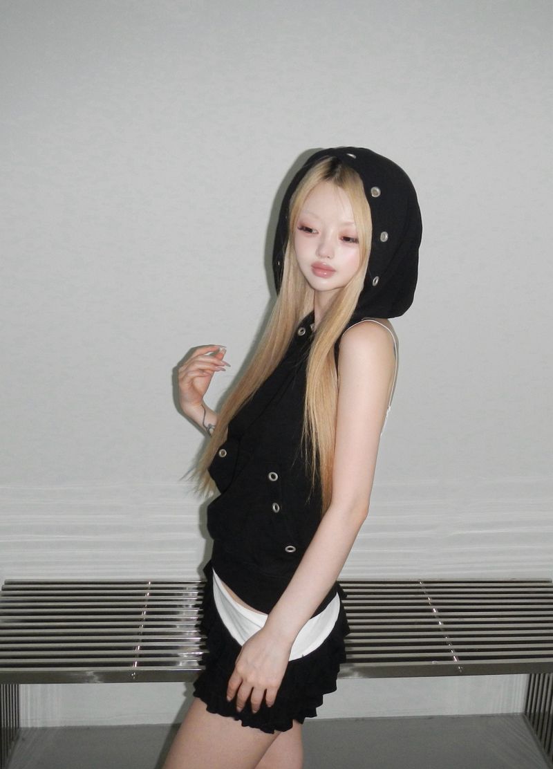 puching backless hoodie(3 color)